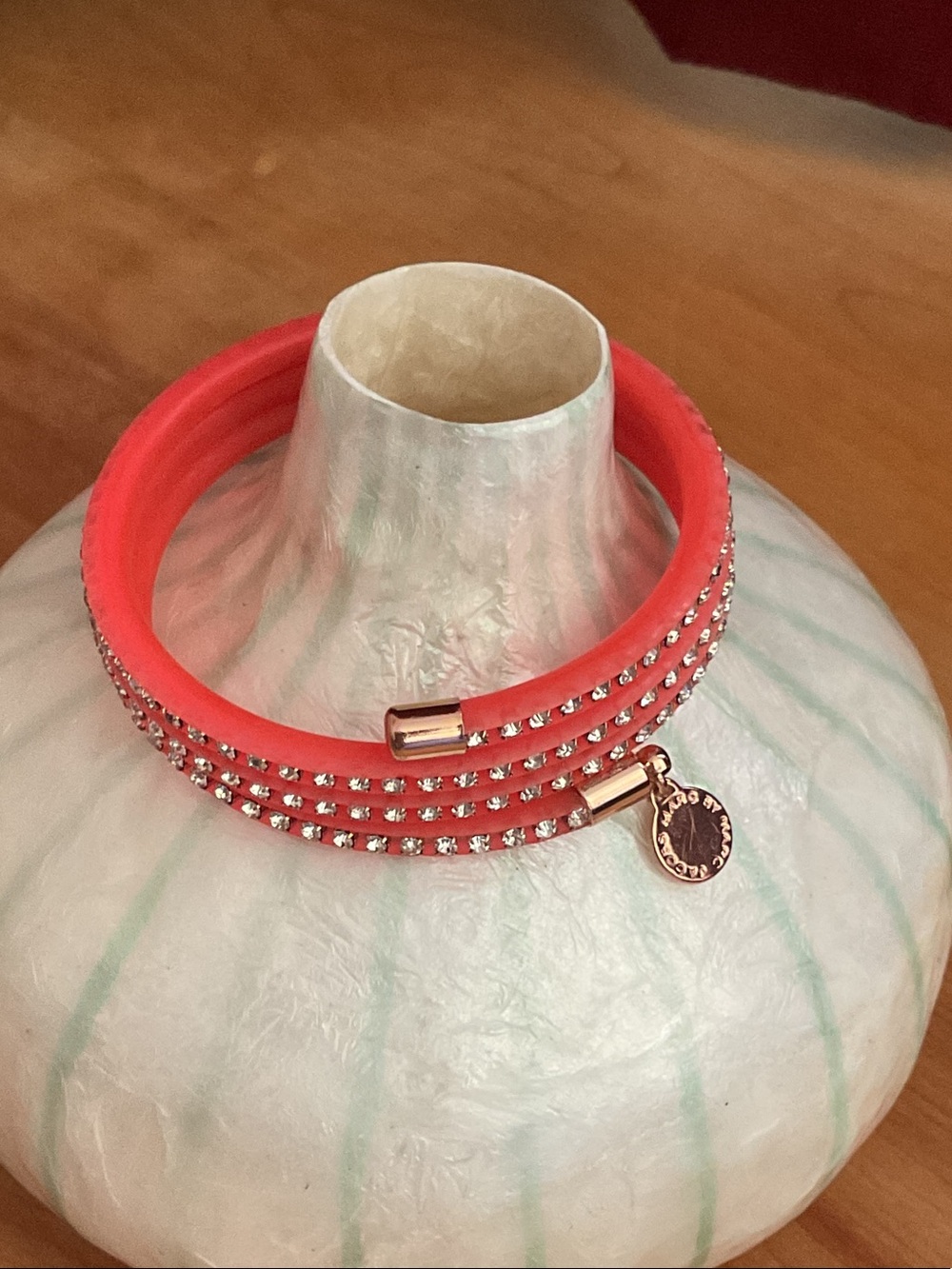Marc Jacobs Coral Coil Bracelet with Crystal Rows
